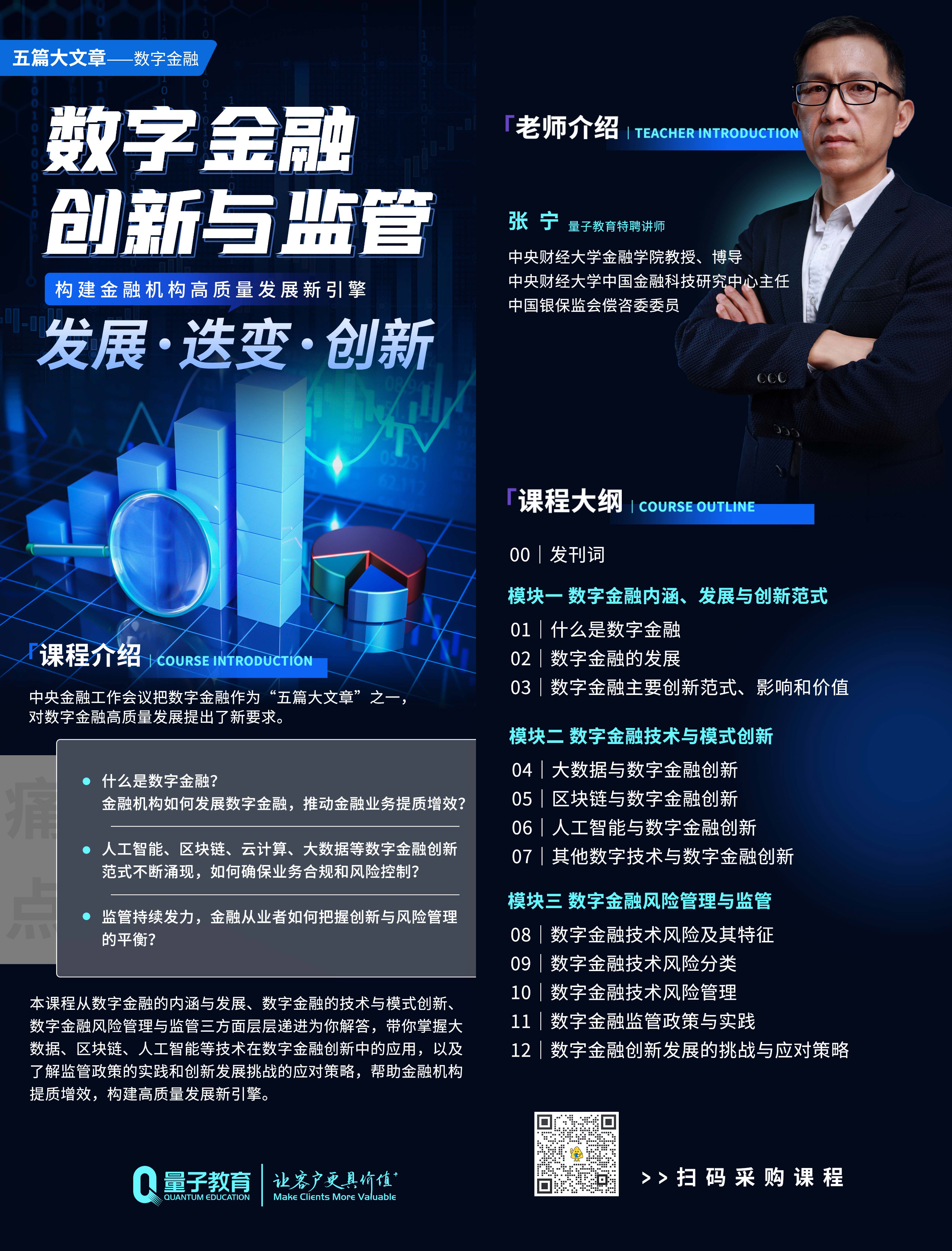 数字金融,张宁,量子教育,金融行业,企业培训课程内容